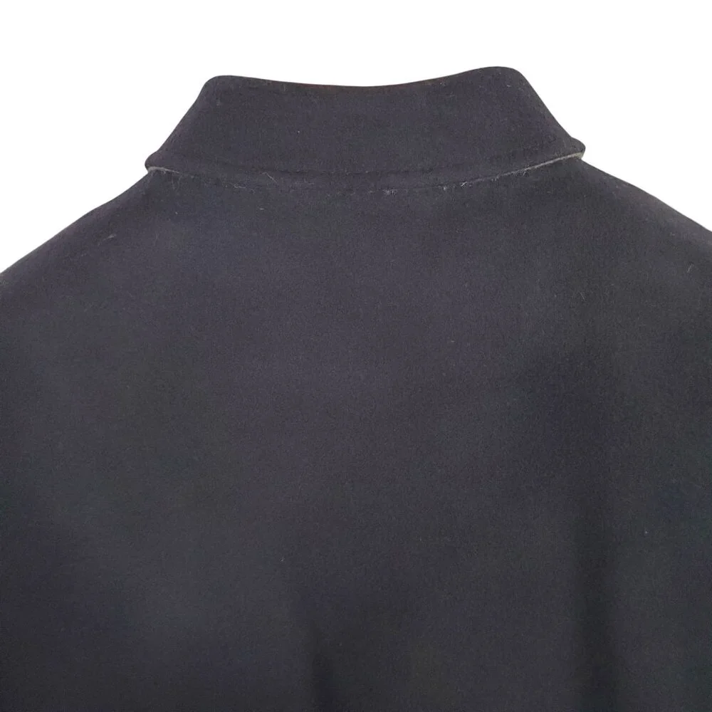 Banana Republic Mens Sz L Coat Wool Cashmere Blend Double Pocket Military Black - Picture 9 of 10